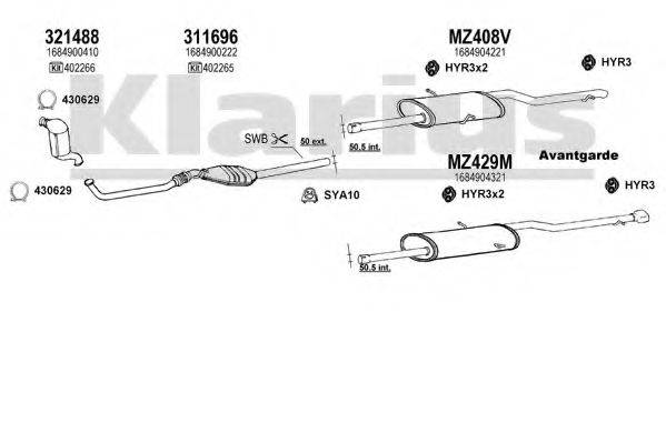 KLARIUS 600437U Система випуску ОГ