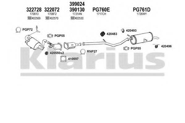 KLARIUS 630923U Система випуску ОГ