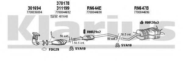 KLARIUS 720668U Система випуску ОГ