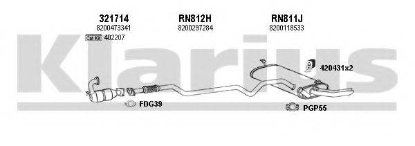 KLARIUS 720851U Система випуску ОГ