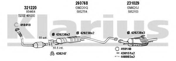 KLARIUS 391425E Система випуску ОГ