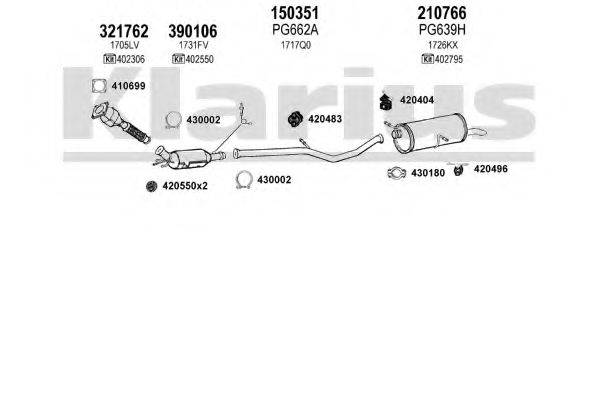 KLARIUS 630938E Система випуску ОГ