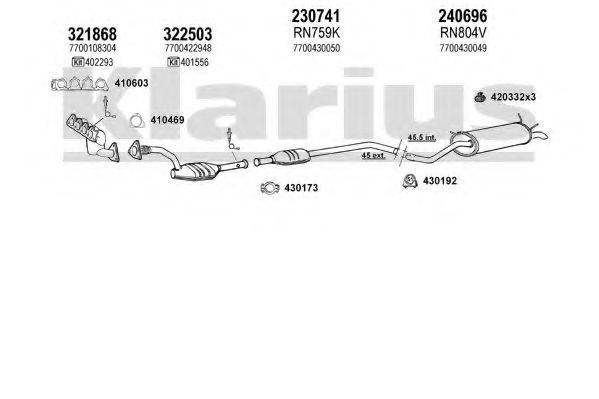 KLARIUS 720989E Система випуску ОГ