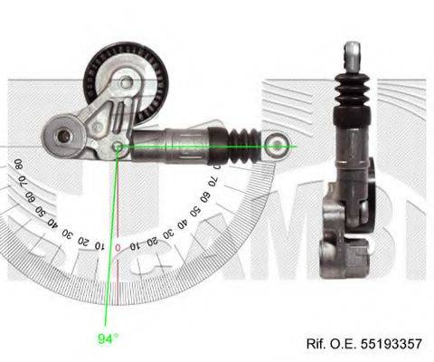 CALIBER 10166 Натягувач ременя, клинового зубча