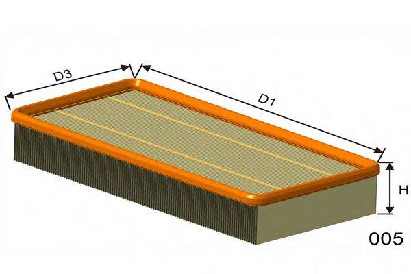 MISFAT P965 Повітряний фільтр