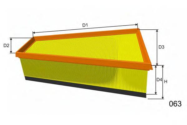 MISFAT P411A Повітряний фільтр