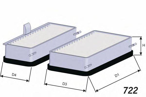 MISFAT HB190 Фільтр, повітря у внутрішньому просторі