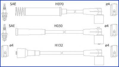 HITACHI 134226 Комплект дротів запалювання