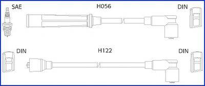 HITACHI 134438 Комплект дротів запалювання