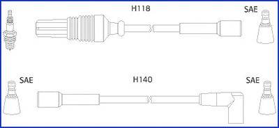 HITACHI 134471 Комплект дротів запалювання