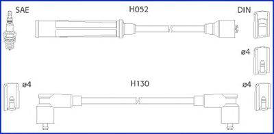 HITACHI 134473 Комплект дротів запалювання