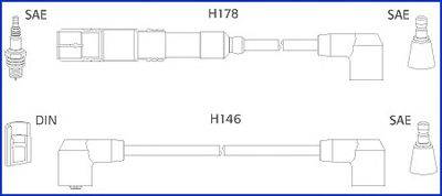 HITACHI 134755 Комплект дротів запалювання