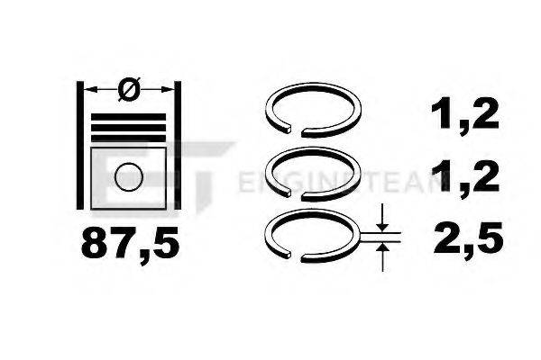 ET ENGINETEAM R1002600 Комплект поршневих кілець