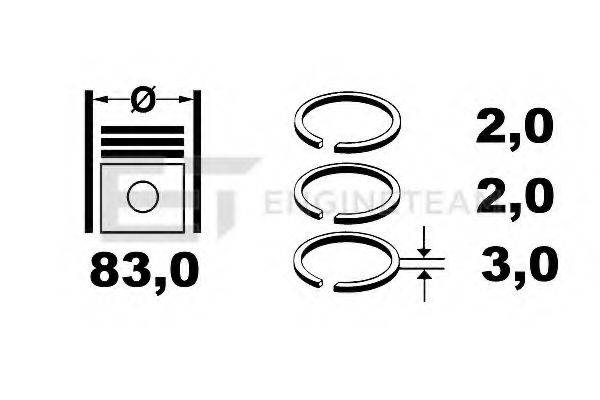 ET ENGINETEAM R1002700 Комплект поршневих кілець