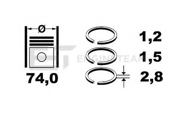 ET ENGINETEAM R1005900 Комплект поршневих кілець