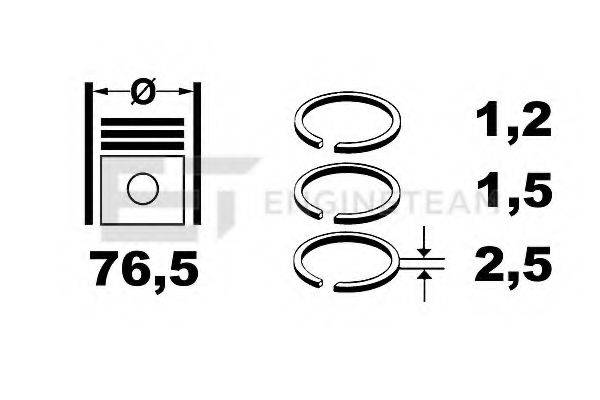 ET ENGINETEAM R1006100 Комплект поршневих кілець