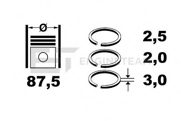 ET ENGINETEAM R4001150 Комплект поршневих кілець