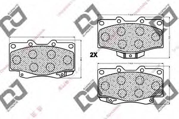 DJ PARTS BP1005 Комплект гальмівних колодок, дискове гальмо