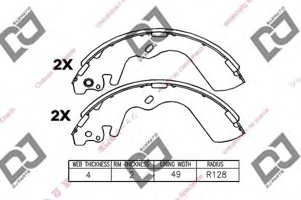 DJ PARTS BS1137 Комплект гальмівних колодок