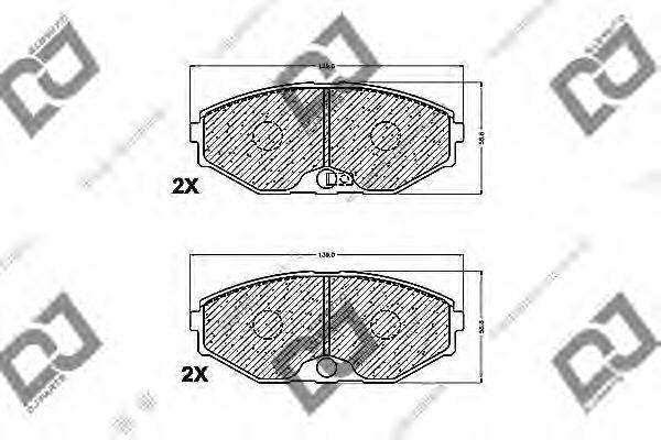 DJ PARTS BP1161 Комплект гальмівних колодок, дискове гальмо