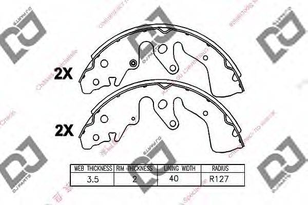 DJ PARTS BS1404 Комплект гальмівних колодок