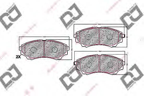 DJ PARTS BP1699 Комплект гальмівних колодок, дискове гальмо