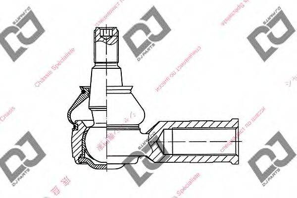 DJ PARTS DE1102 Наконечник поперечної кермової тяги