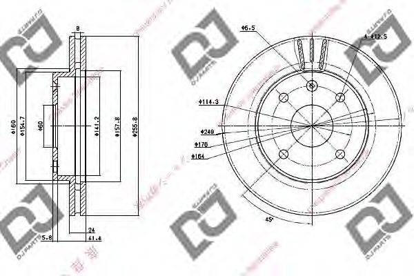 DJ PARTS BD1090 гальмівний диск