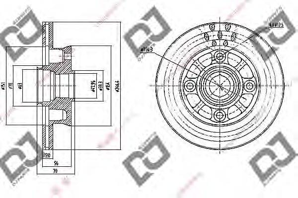 DJ PARTS BD1104 гальмівний диск