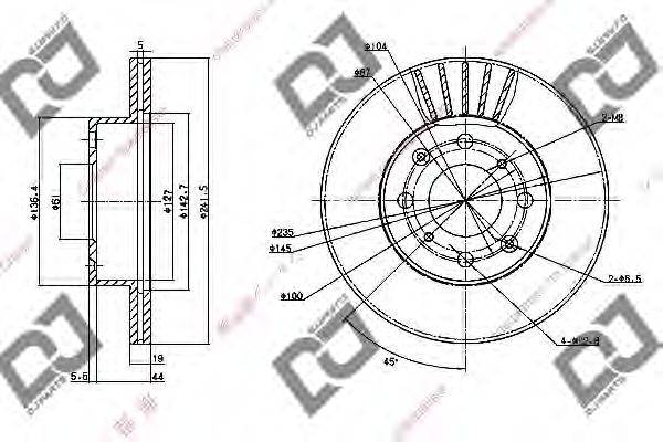 DJ PARTS BD1111 гальмівний диск