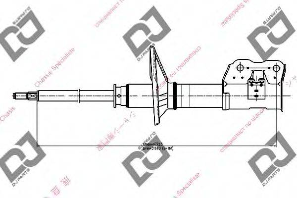 DJ PARTS DS1144GS Амортизатор