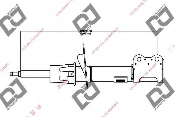 DJ PARTS DS1367GS Амортизатор