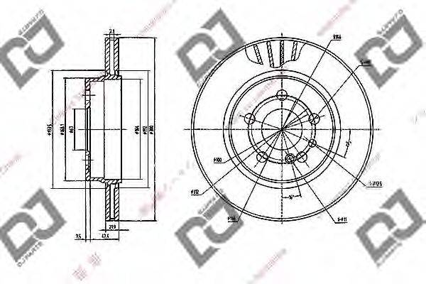 DJ PARTS BD1132 гальмівний диск