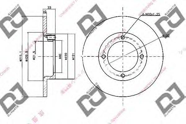 DJ PARTS BD2045 гальмівний диск