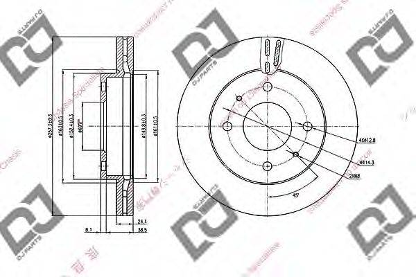 DJ PARTS BD2053 гальмівний диск