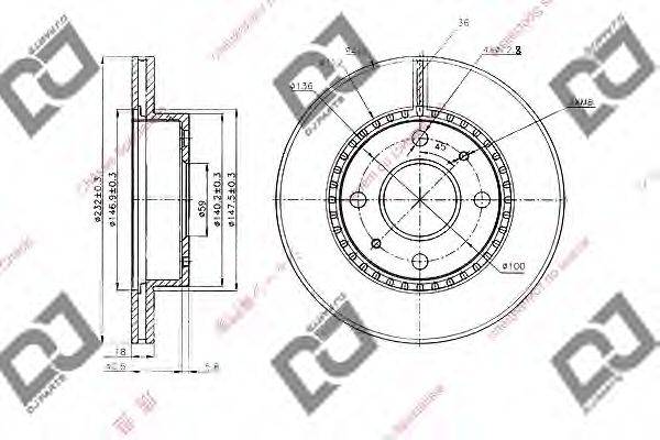 DJ PARTS BD2037 гальмівний диск