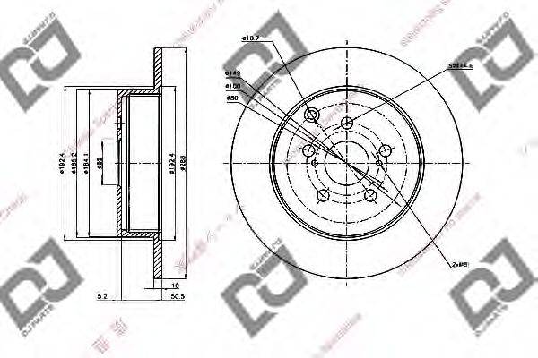 DJ PARTS BD1988 гальмівний диск