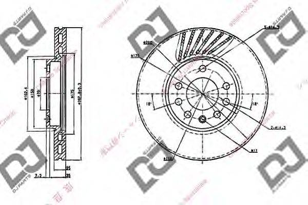 DJ PARTS BD1981 гальмівний диск