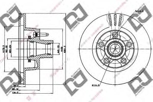 DJ PARTS BD1226 гальмівний диск