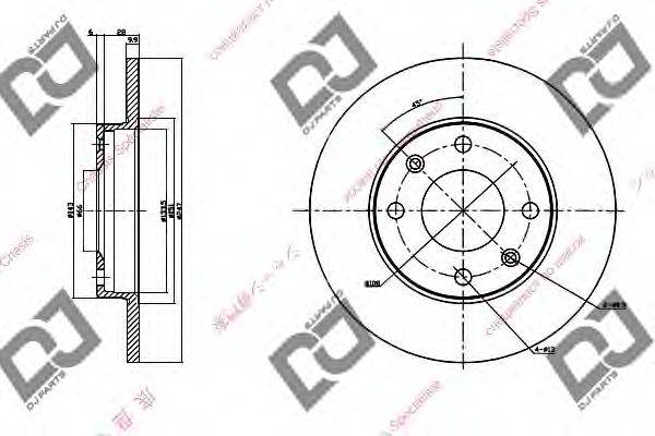 DJ PARTS BD1271 гальмівний диск