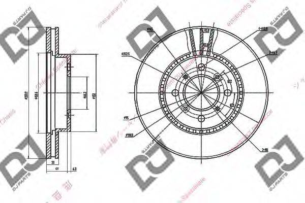 DJ PARTS BD1680 гальмівний диск