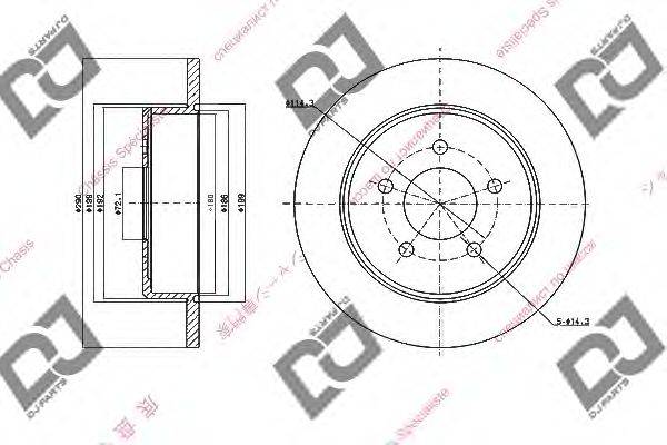 DJ PARTS BD1642 гальмівний диск