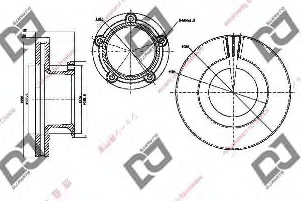 DJ PARTS BD1453 гальмівний диск