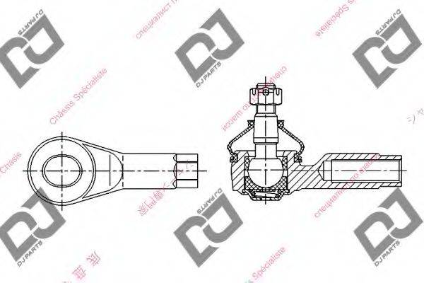 DJ PARTS DE1070 Наконечник поперечної кермової тяги