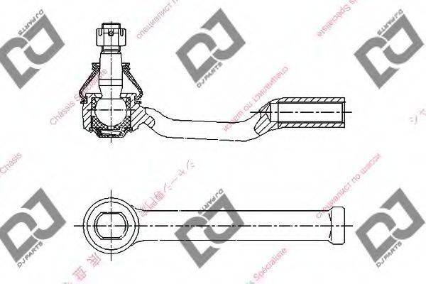 DJ PARTS DE1072 Наконечник поперечної кермової тяги