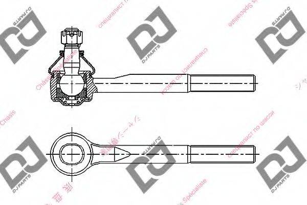 DJ PARTS DE1283 Наконечник поперечної кермової тяги