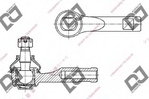 DJ PARTS DE1164 Наконечник поперечної кермової тяги