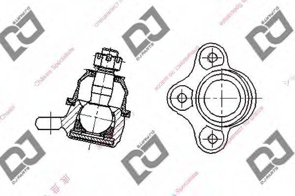 DJ PARTS DB1301 несучий / напрямний шарнір