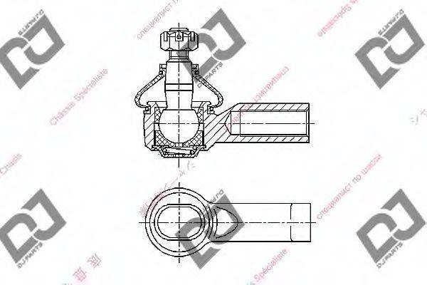 DJ PARTS DE1043 Наконечник поперечної кермової тяги