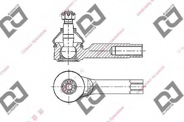 DJ PARTS DE1384 Наконечник поперечної кермової тяги